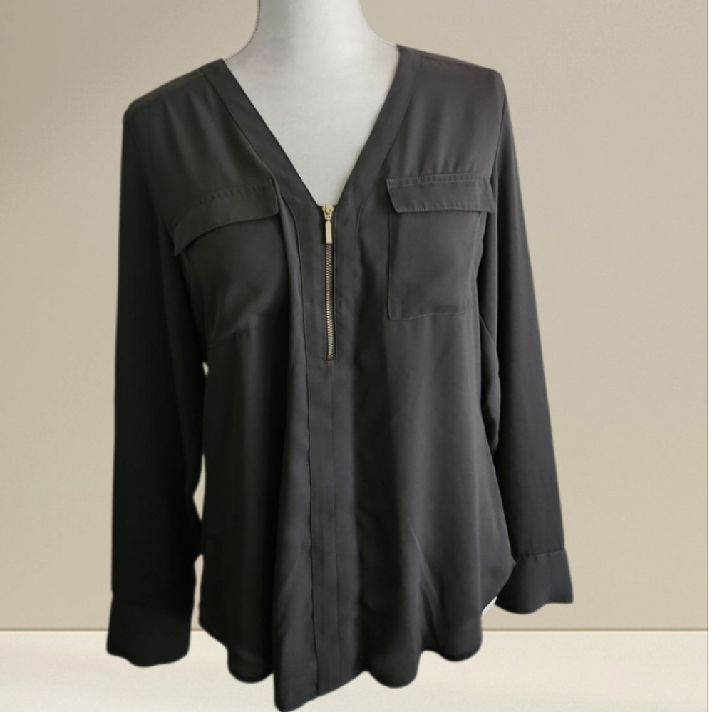 Express Green Blouse Top Size M